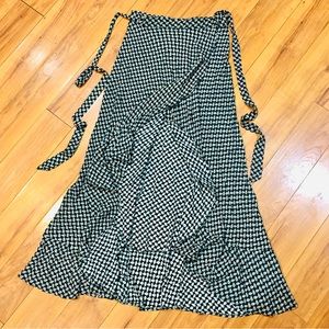 Band Gypsies wrap maxi skirt leaf leaves hunter forest green long holiday…